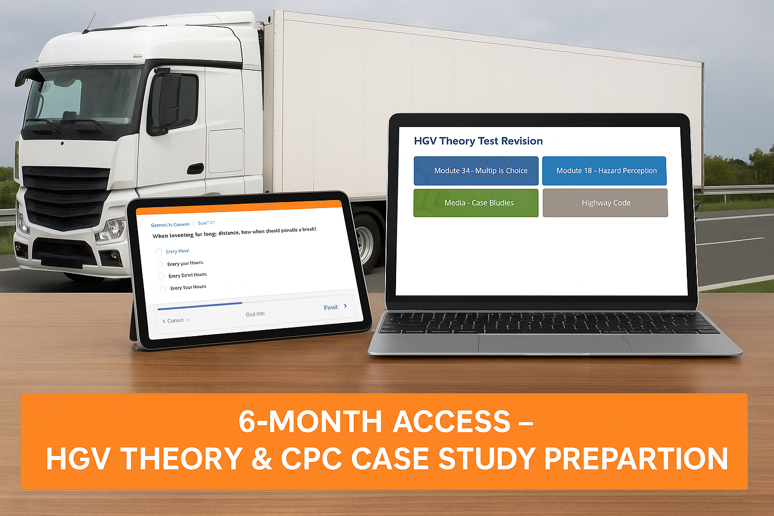 🚛 HGV Theory & CPC Case Study Test Preparation – 6-Month Access
