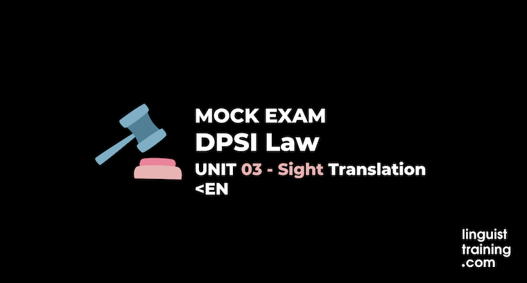 DPSI Law Mock Exam (Unit 3)