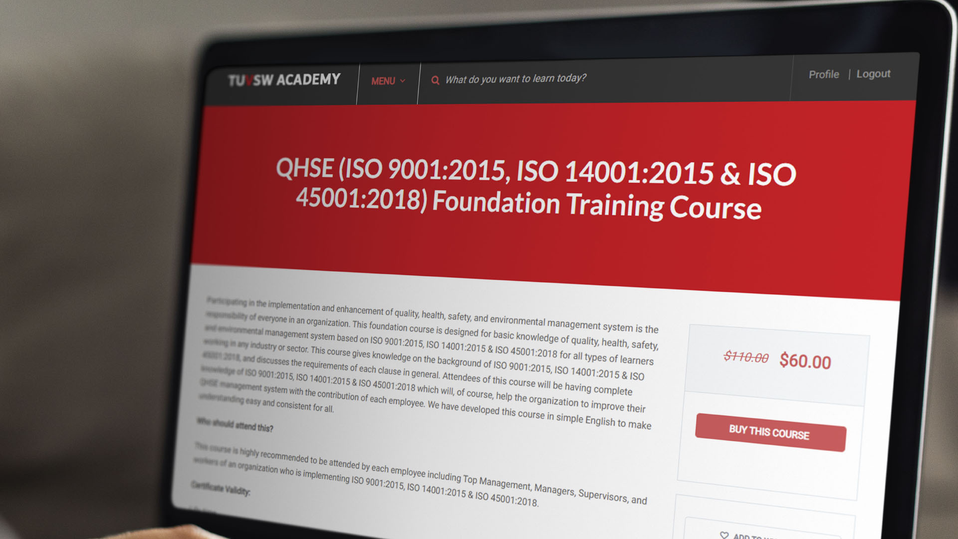 QHSE (ISO 9001:2015, ISO 14001:2015 & ISO 45001:2018) Foundation Training Course