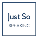 Just So Speaking logo