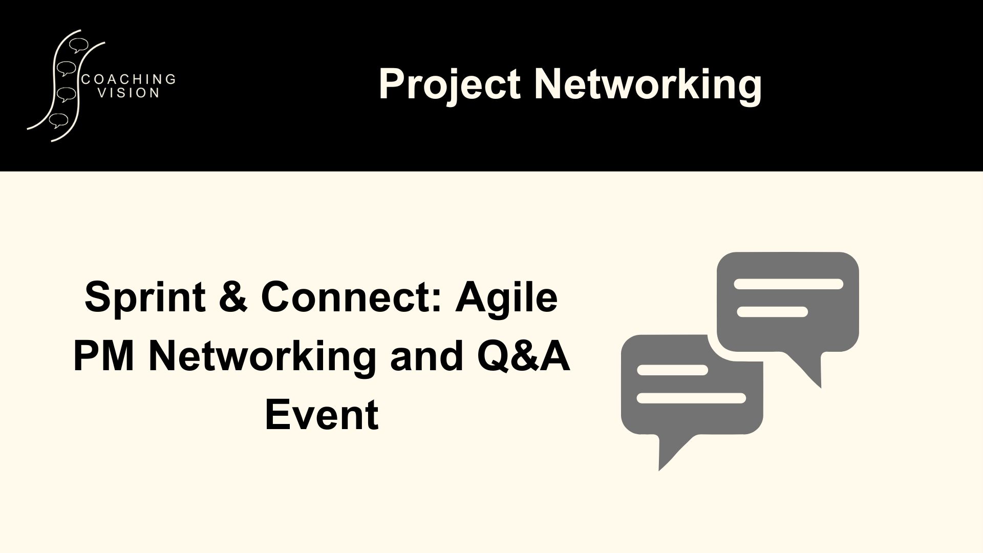 Sprint & Connect: Agile PM Networking and Q&A Event