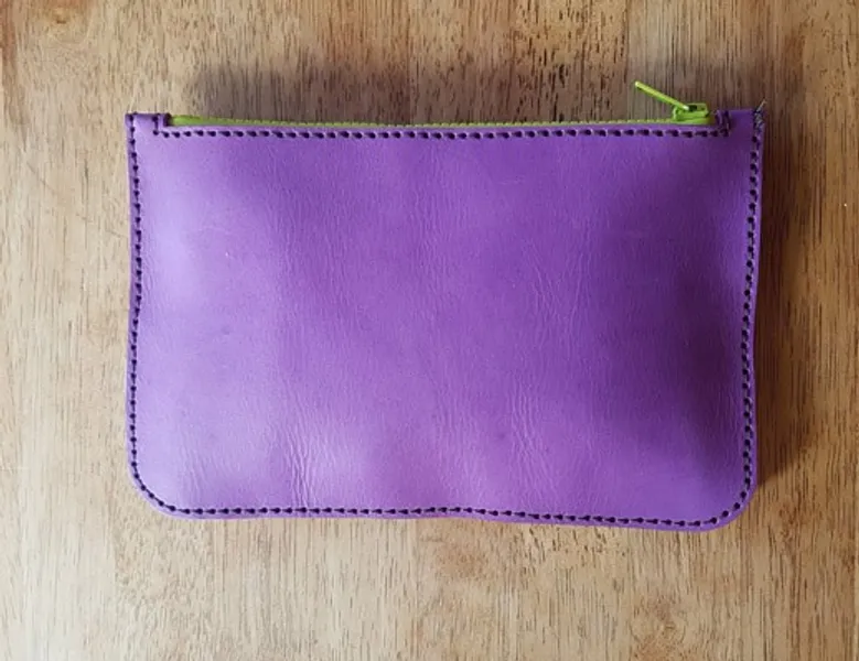 DIY Leather zip pouch kit to make at home