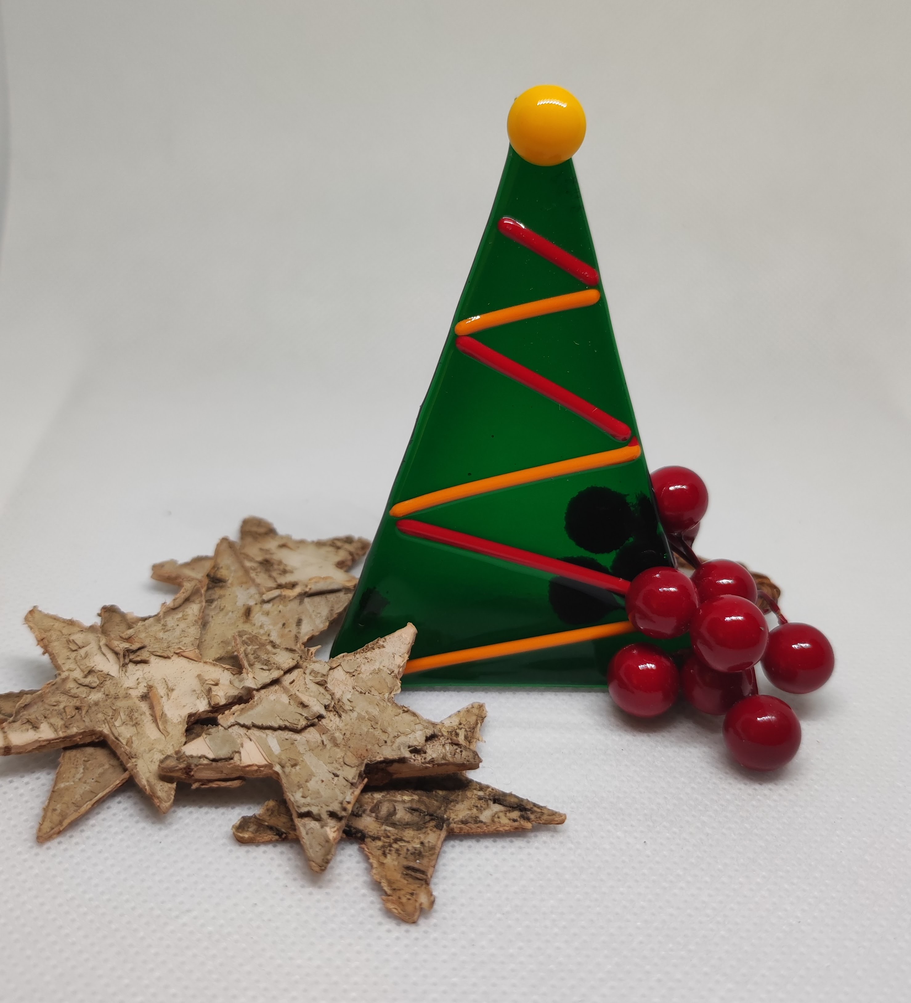 Beginners Glass Fusing - create your own hanging Christmas trees and icicles in fused glass. 