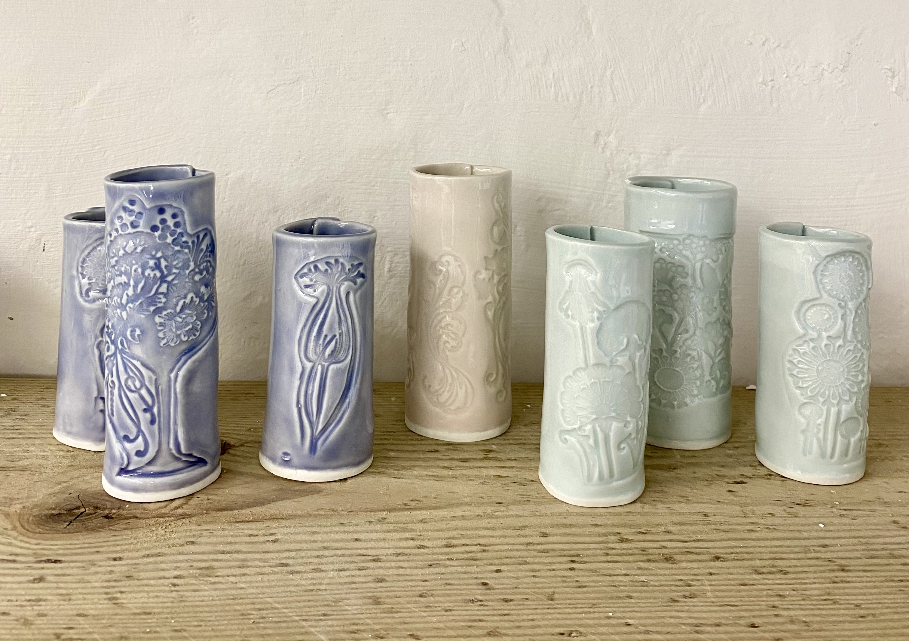 Create A Pair of pretty Porcelain Bud Vases