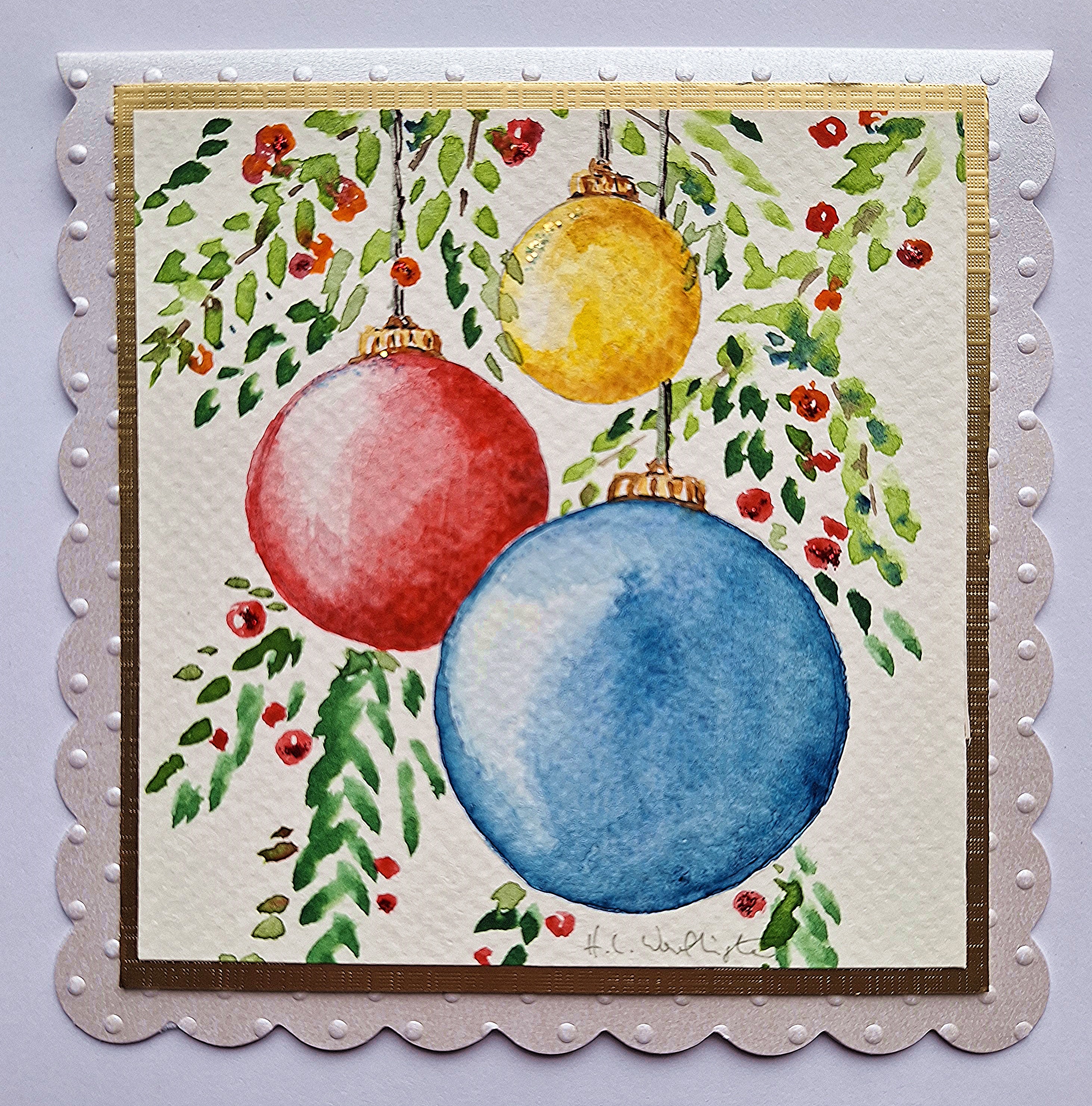 Beginners watercolour painting - Christmas Card Workshop