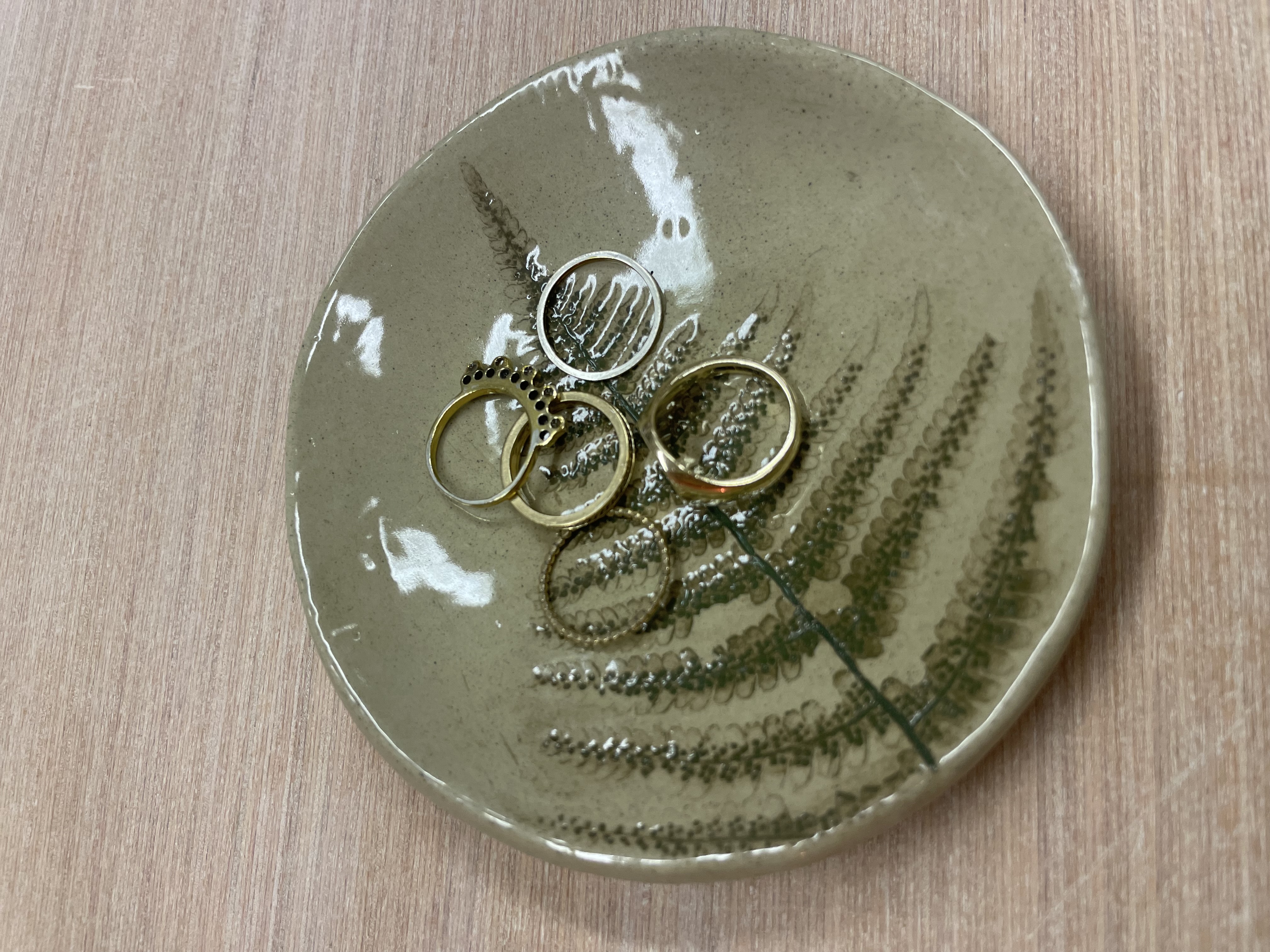 Pottery Autumn Leaf Dishes 