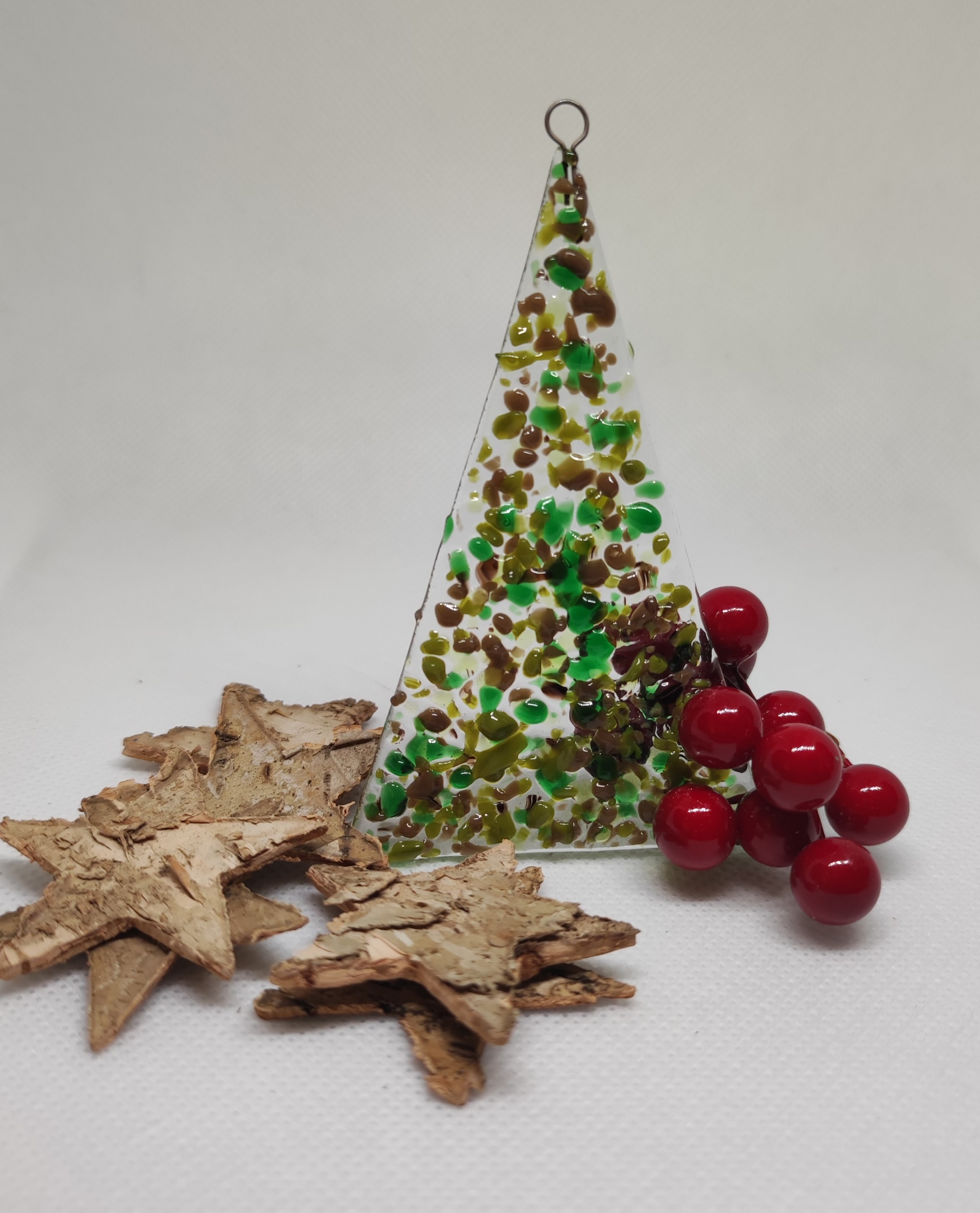 Beginners Glass Fusing - create your own hanging Christmas trees and icicles in fused glass. 