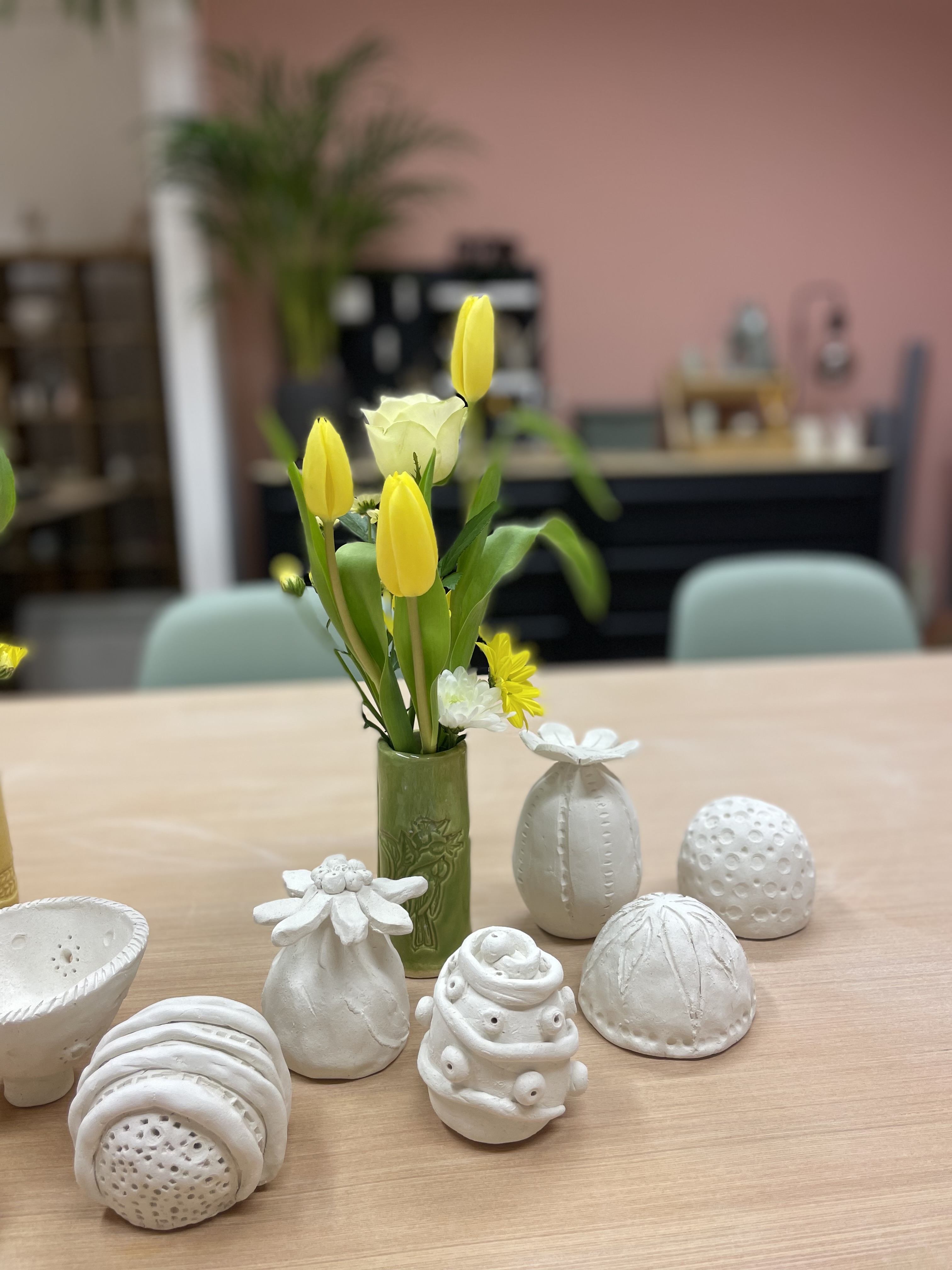 Garden Art ceramic seed heads 