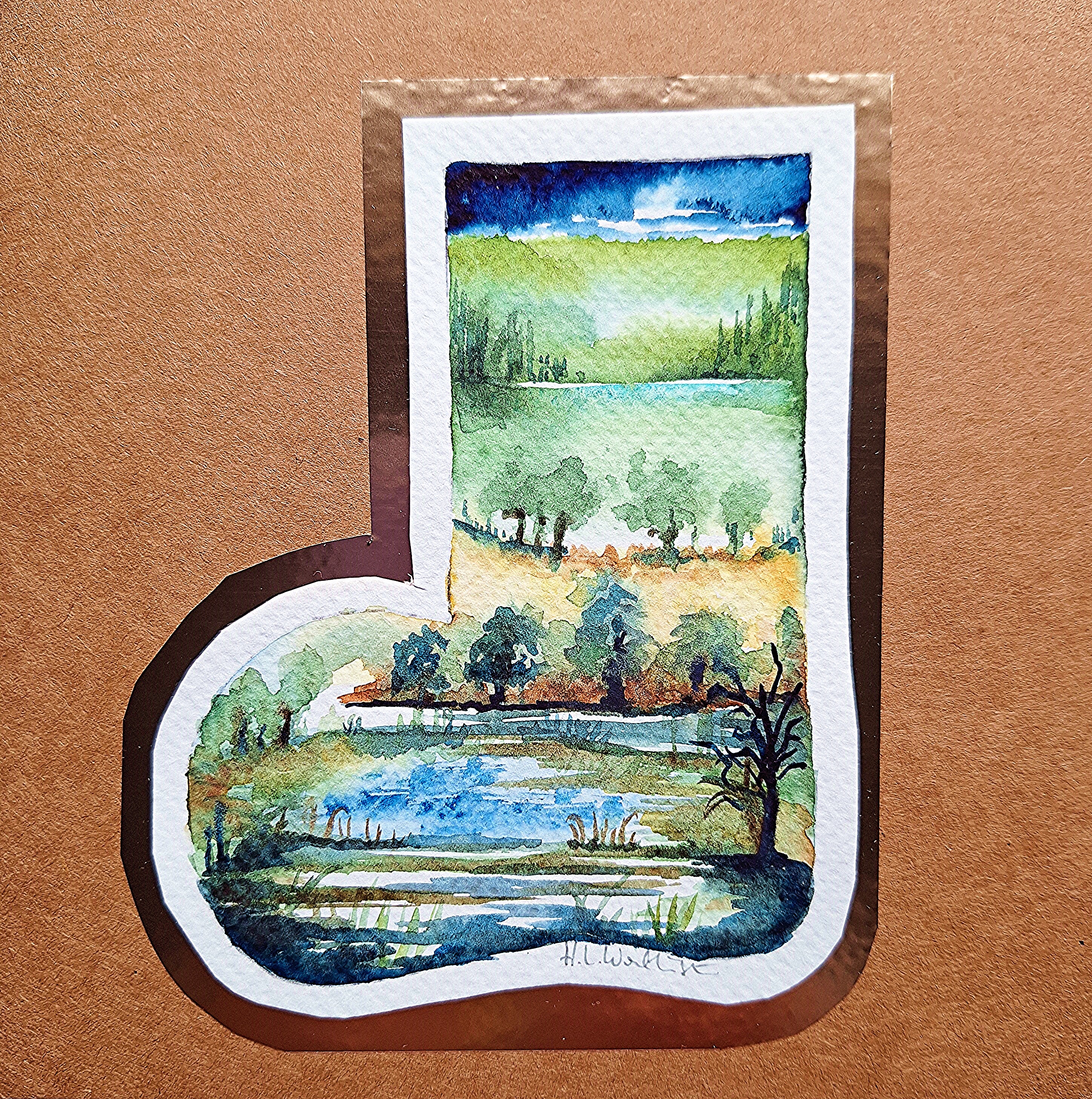 Beginners watercolour painting - Christmas Card Workshop