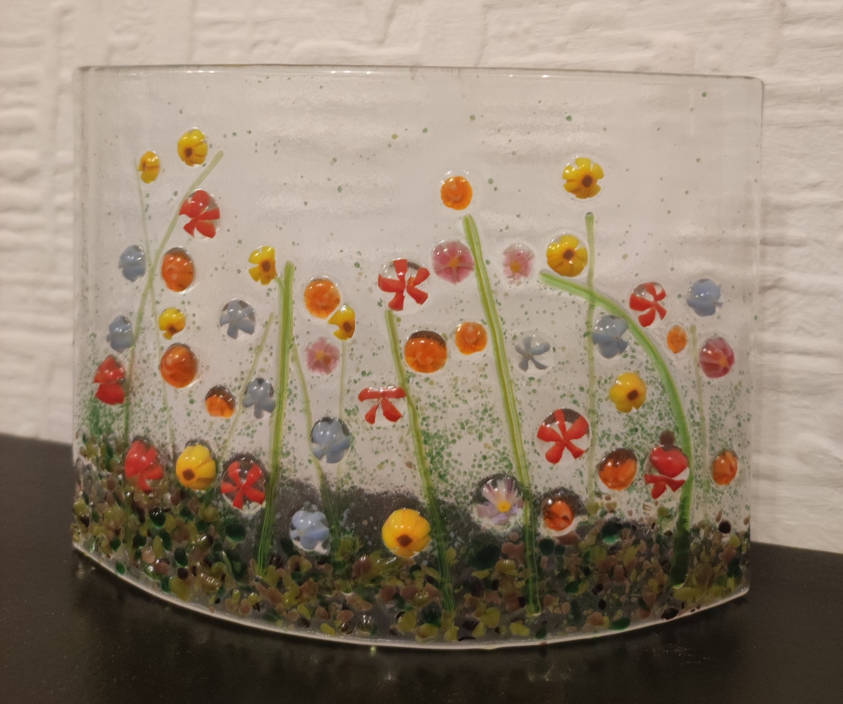  Floral Curve Display ,Glass Fusing workshop