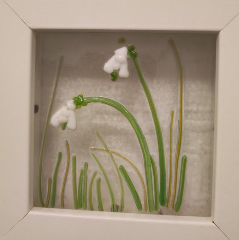 Daffodils and Snow drops - glass fusing for beginners 