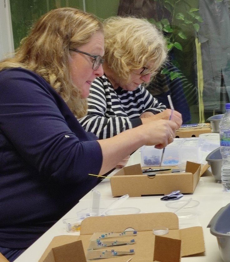 Beginners glass fusing - Christmas snowy scene - choice of hanging or standing pieces