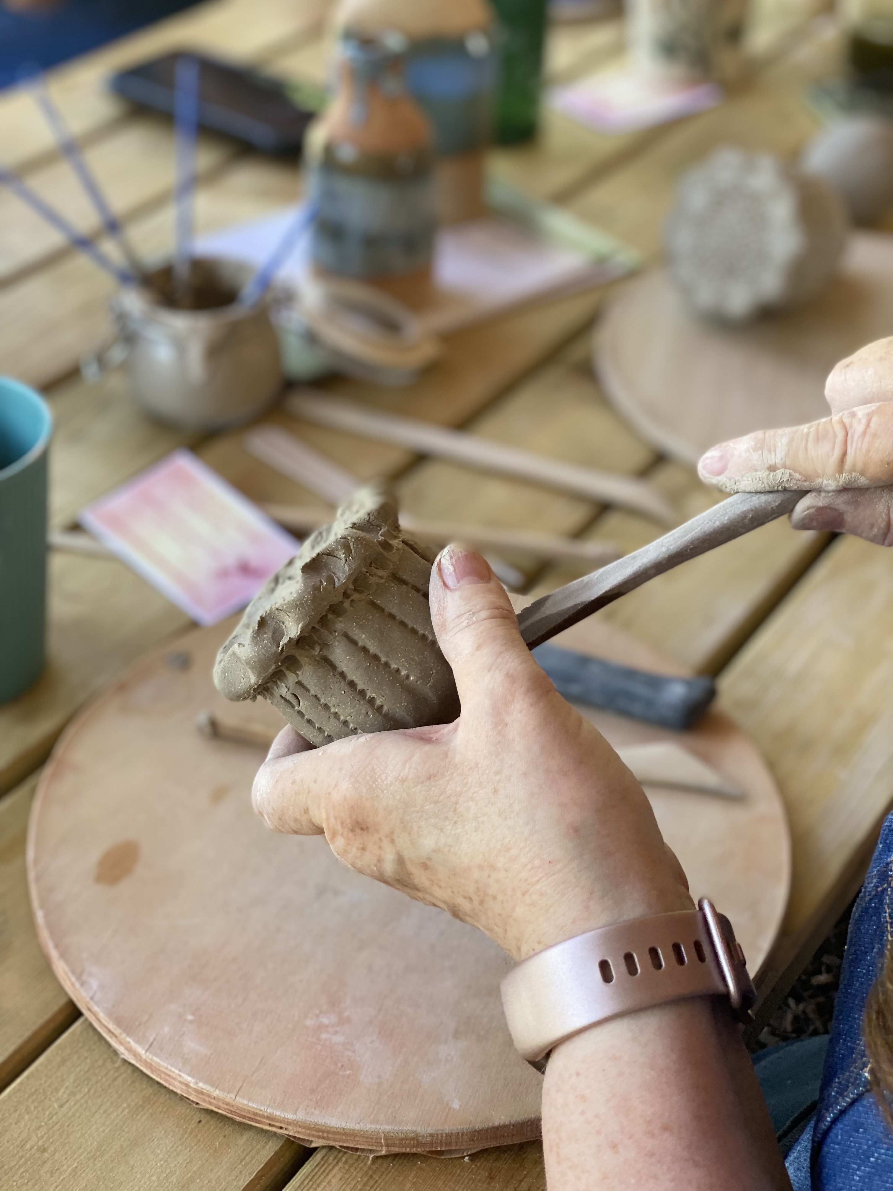 Garden Art ceramic seed heads 