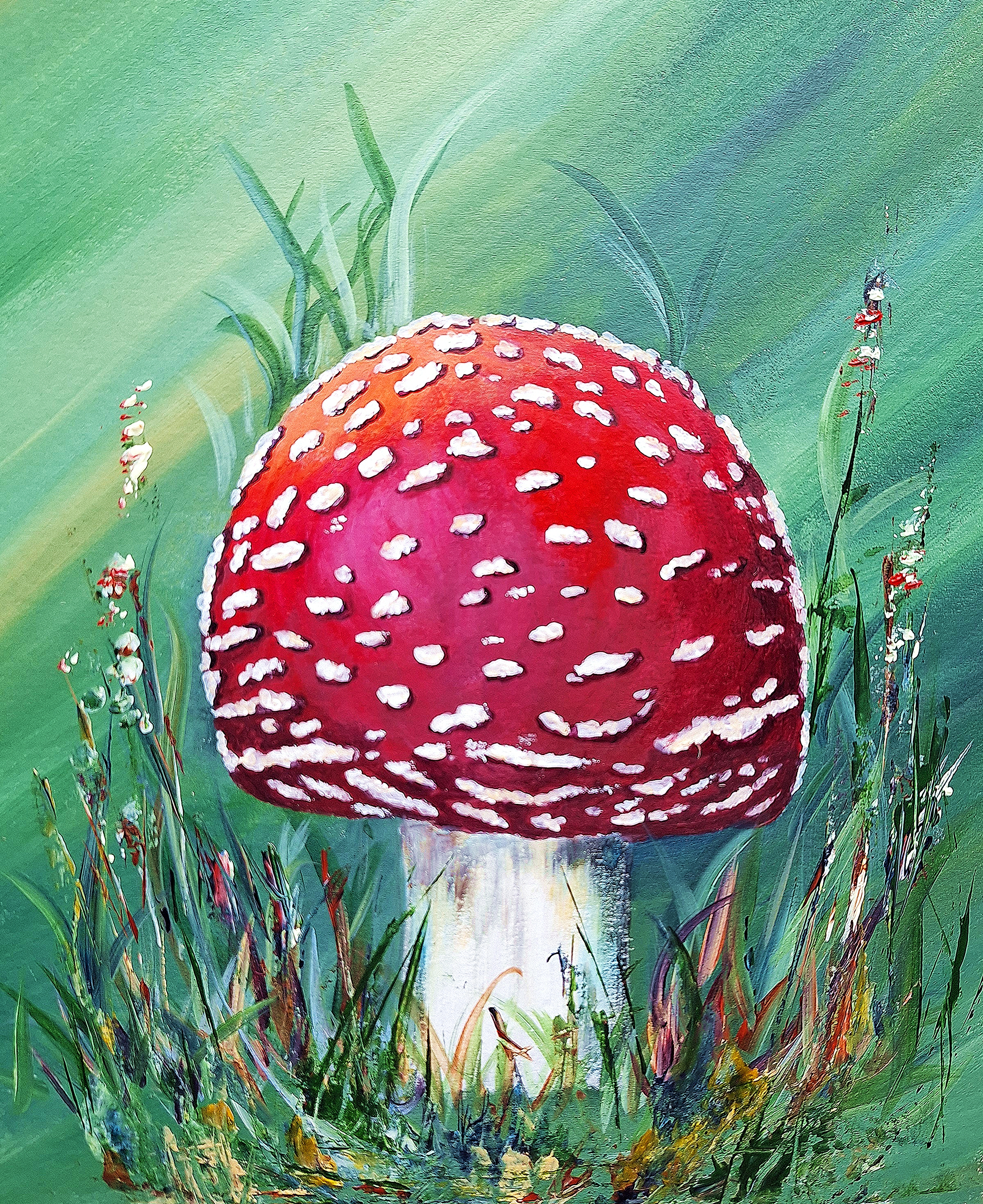 Acrylic Painting Workshop - Autumn Toadstools with Helen of Evendawn Arts 