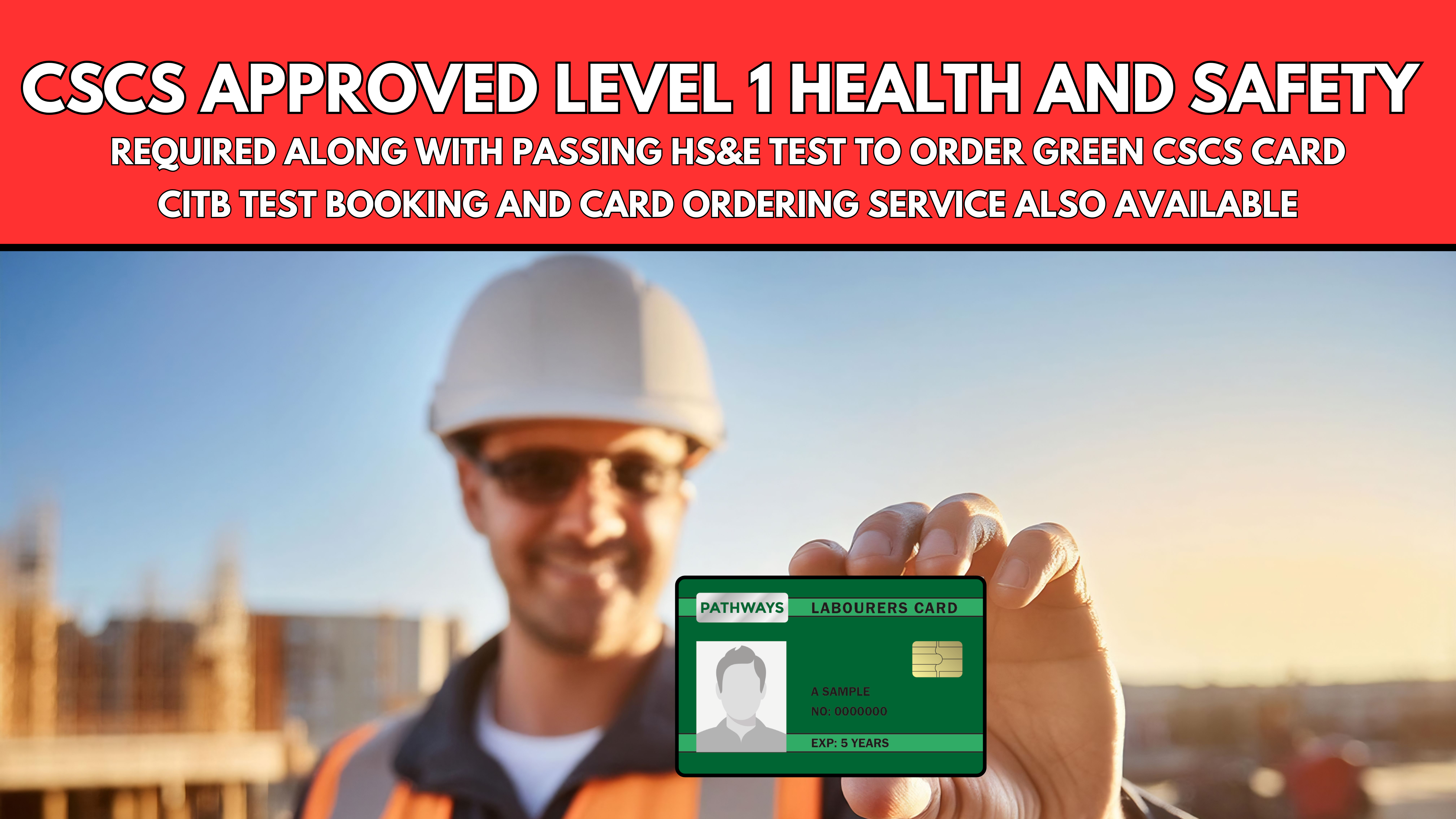 1 Day CSCS Health and Safety (Barnsley City Centre)