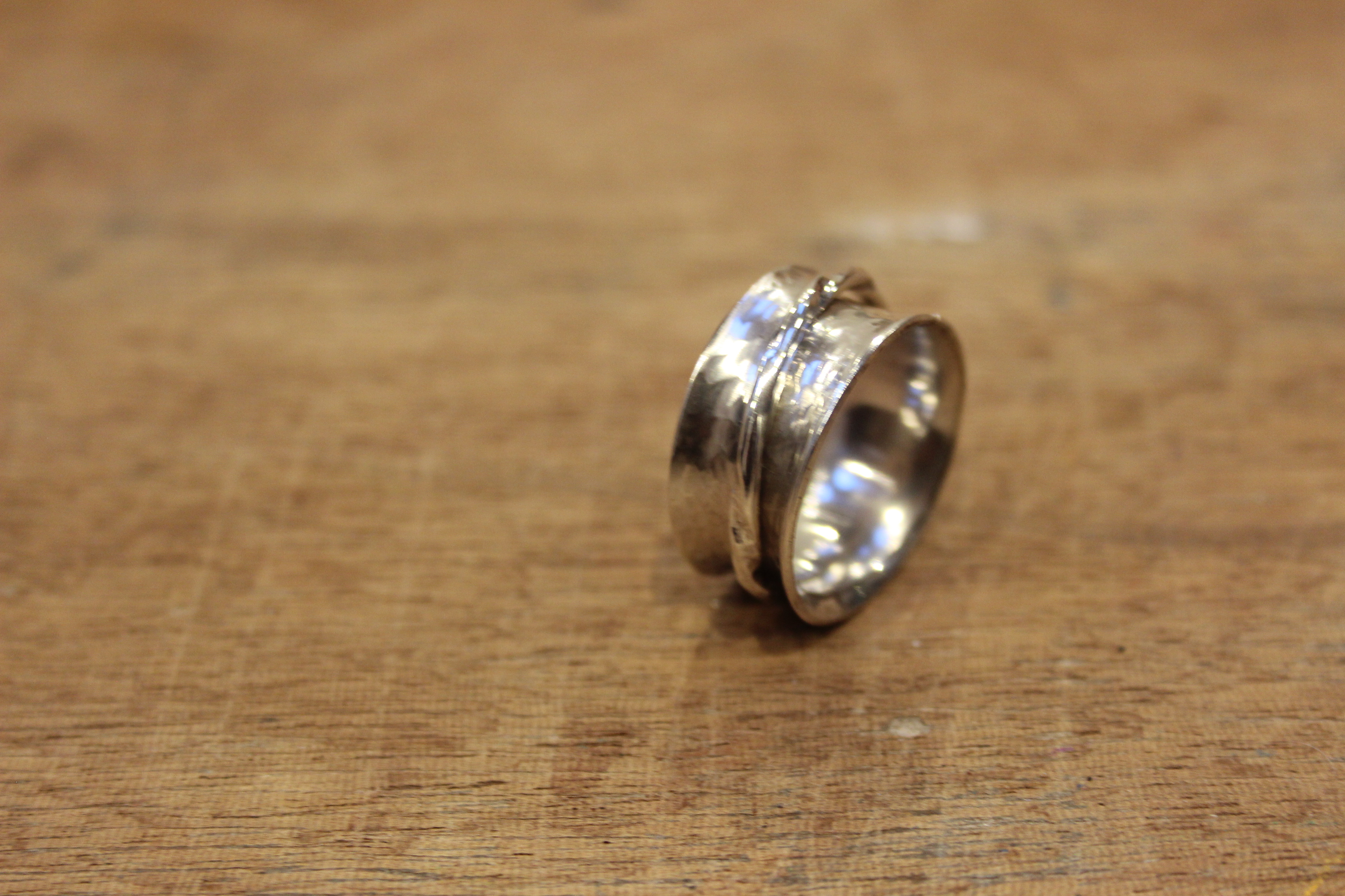 Tibetan meditation spinner ring