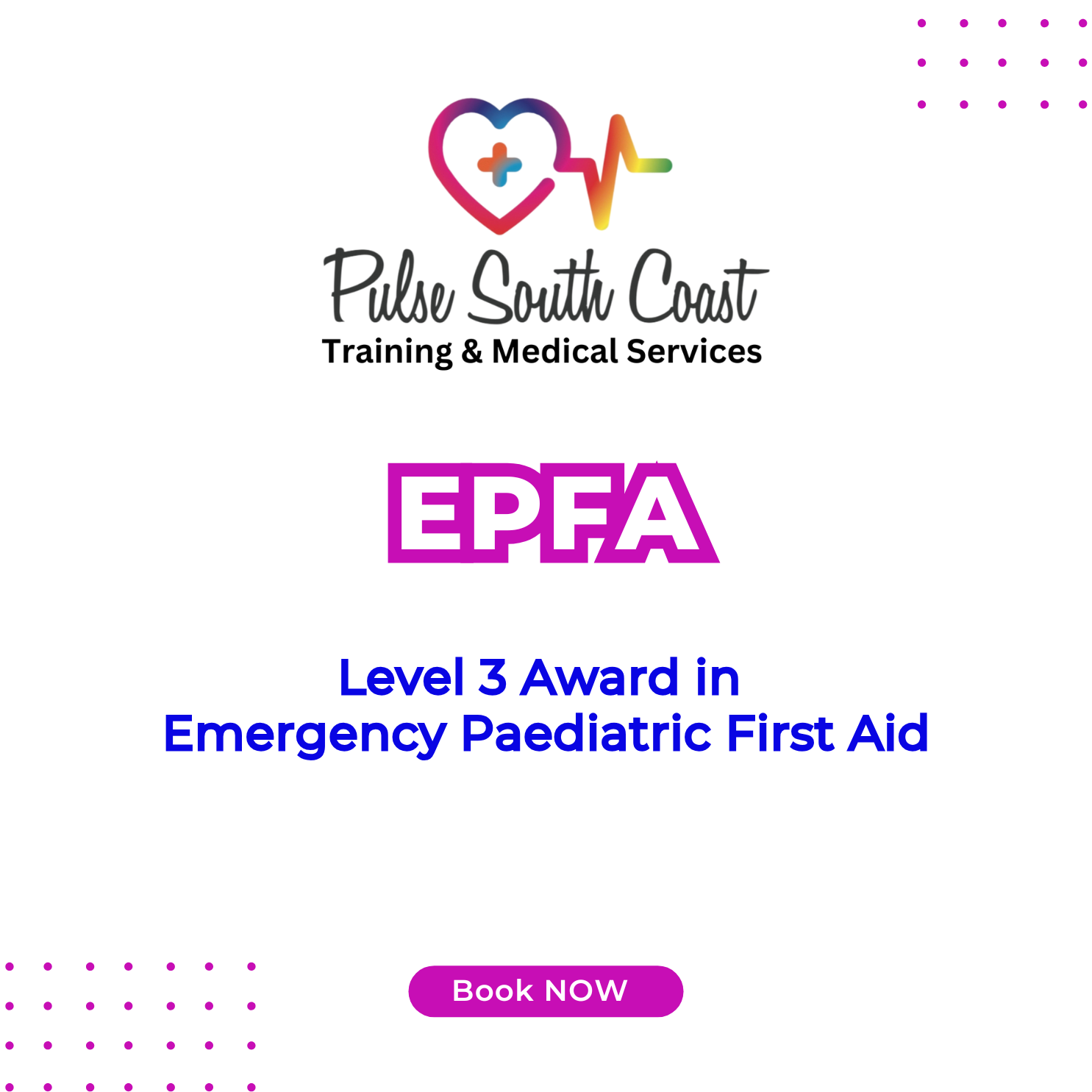 Level 3 Award in Emergency Paediatric First Aid