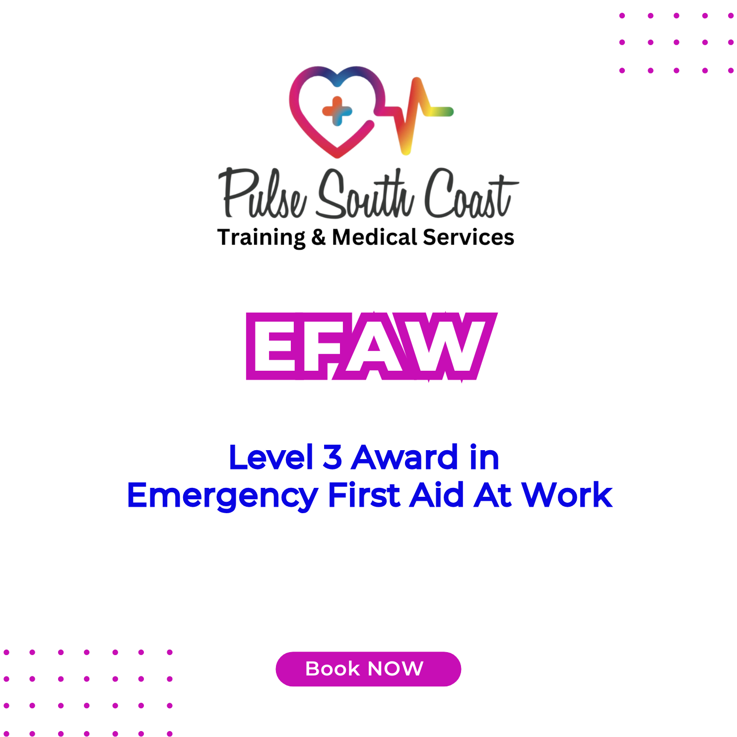 Level 3 Award in Emergency First Aid at Work