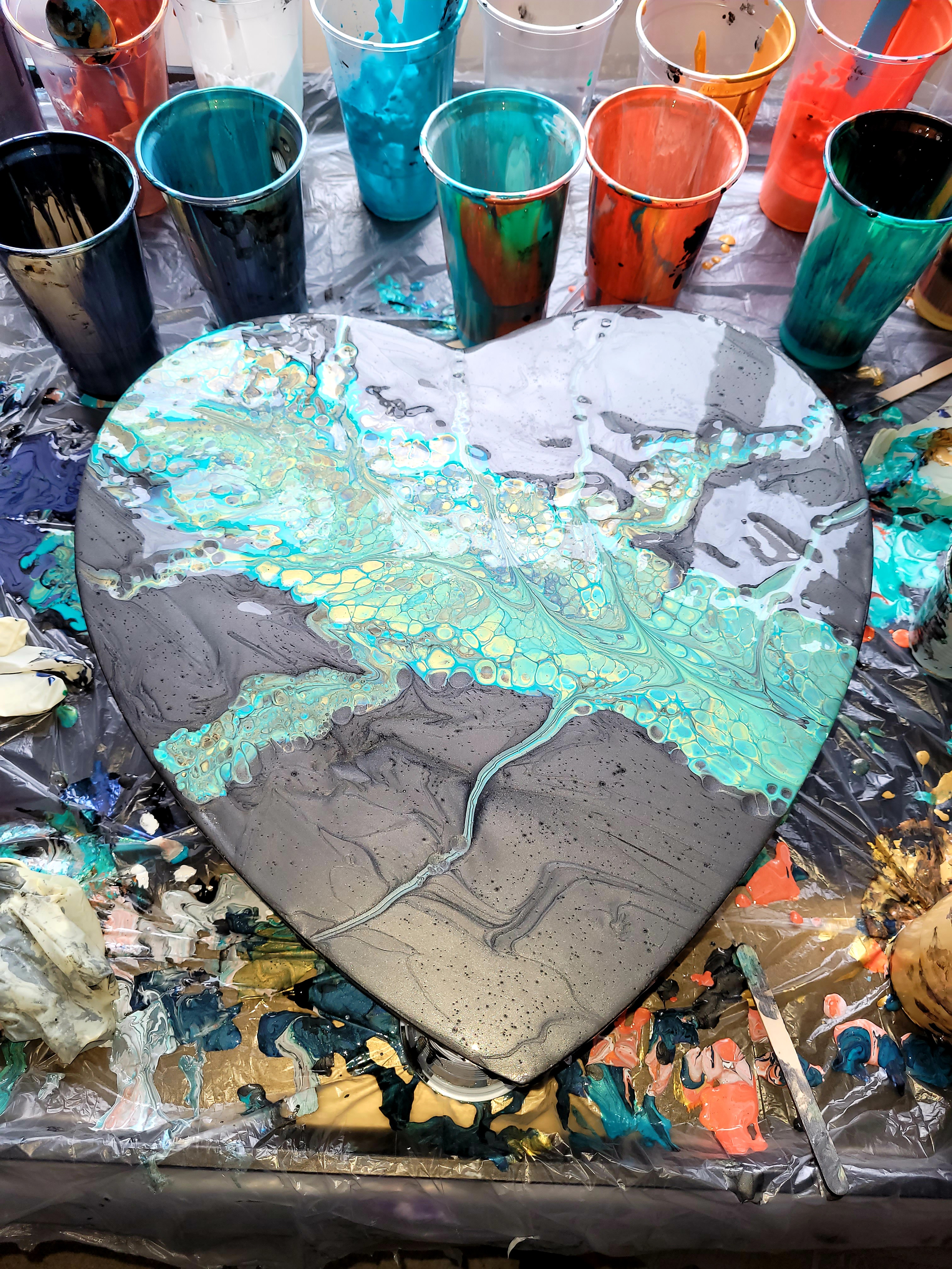 Fluid Art Hearts Workshop