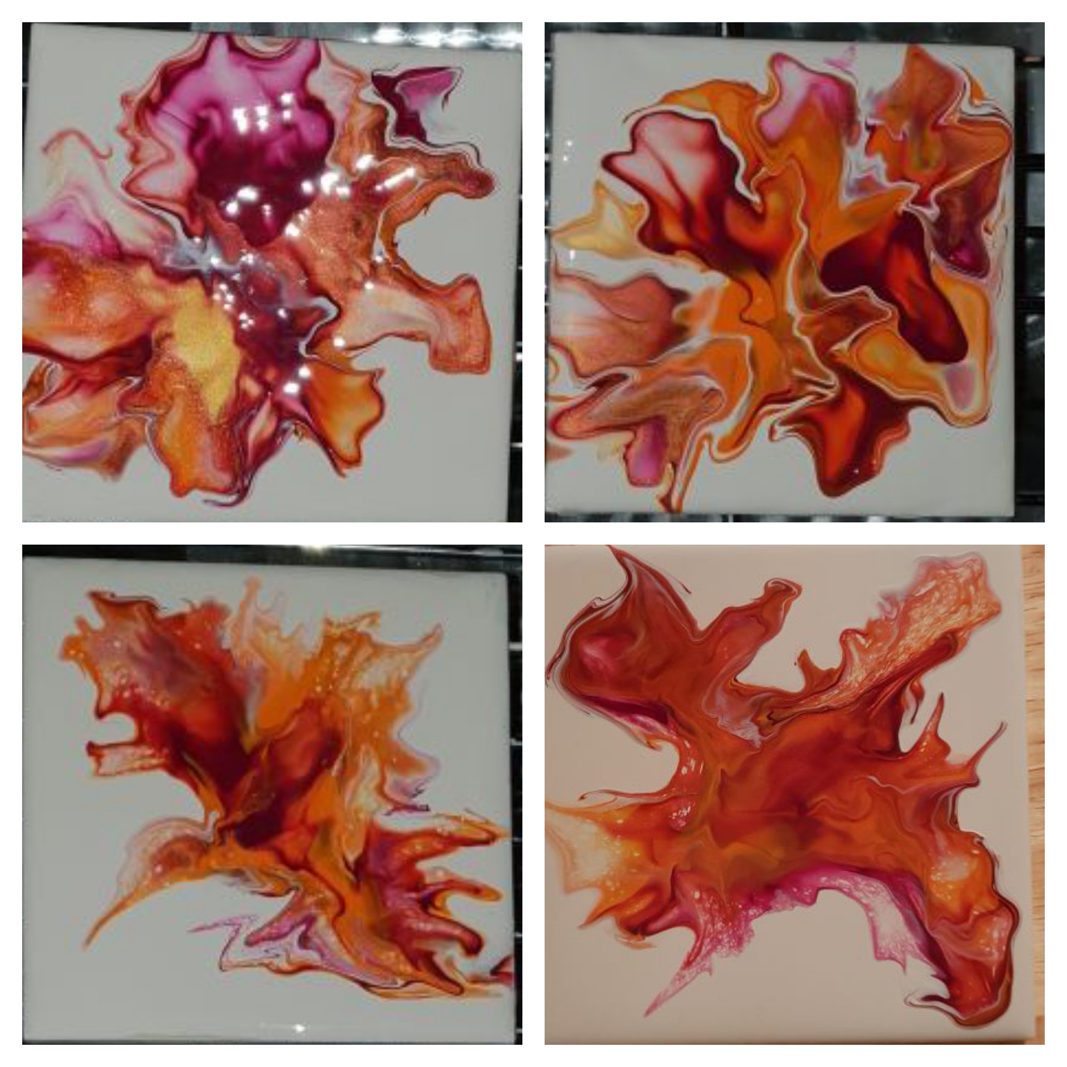 Coasters!  Fluid Art Workshop