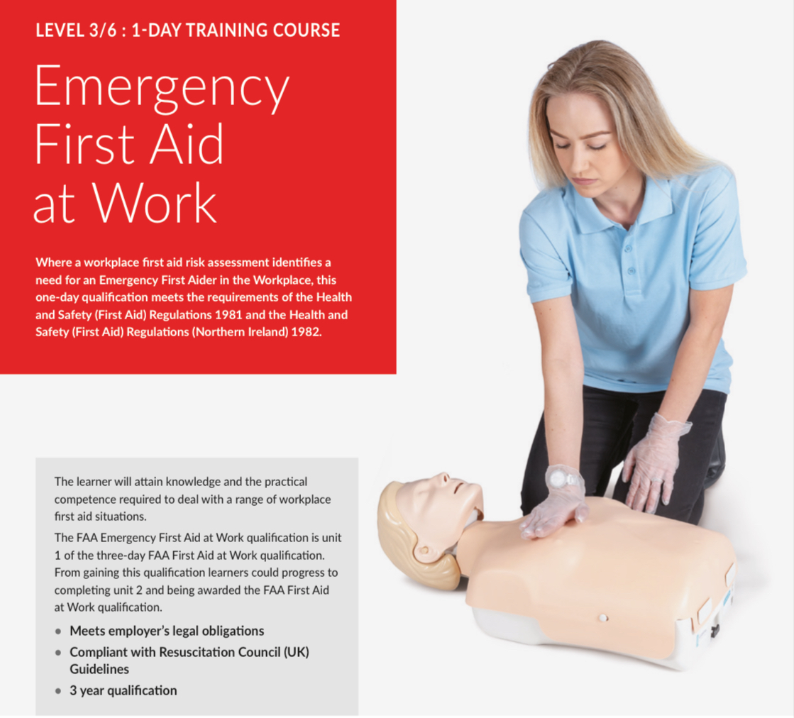 Emergency First Aid at Work (RQF) EFAW