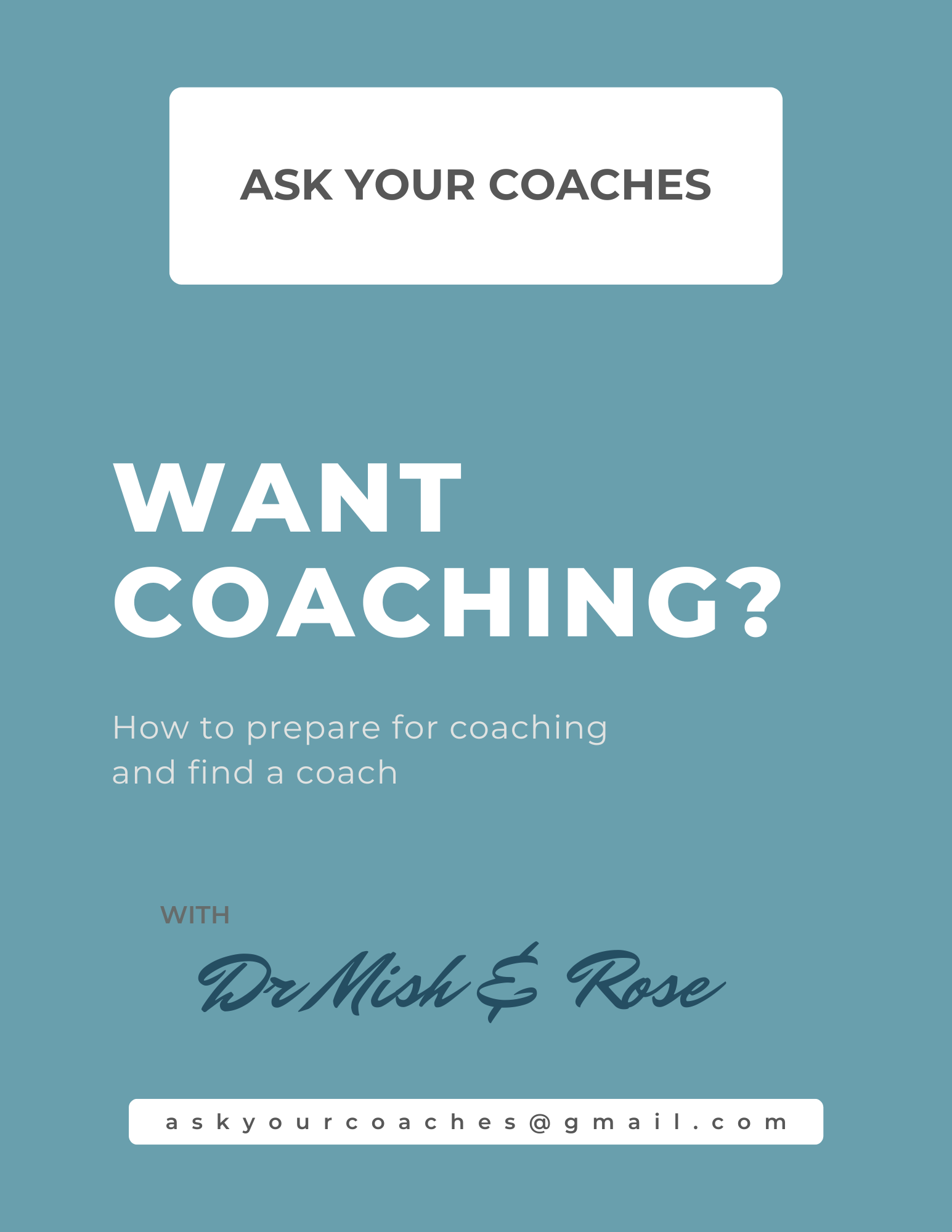 Ask Your Coaches - free workbook