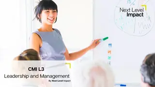 CMI Level 3 Certificate - Principles of Management and Leadership