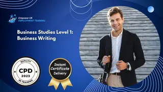 Business Studies Level 1: Business Writing