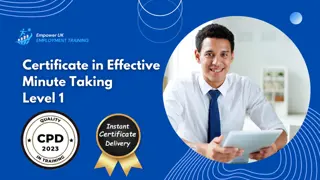 Certificate in Effective Minute Taking Level 1