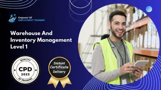 Warehouse And Inventory Management Level 1