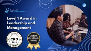 Level 1 Award in Leadership and Management