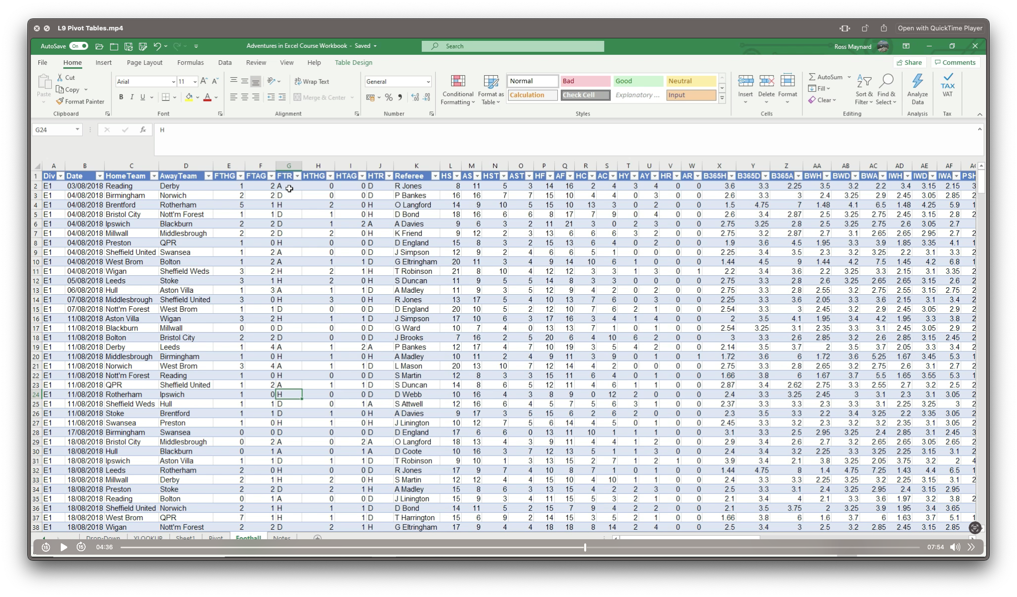 Adventures in Excel