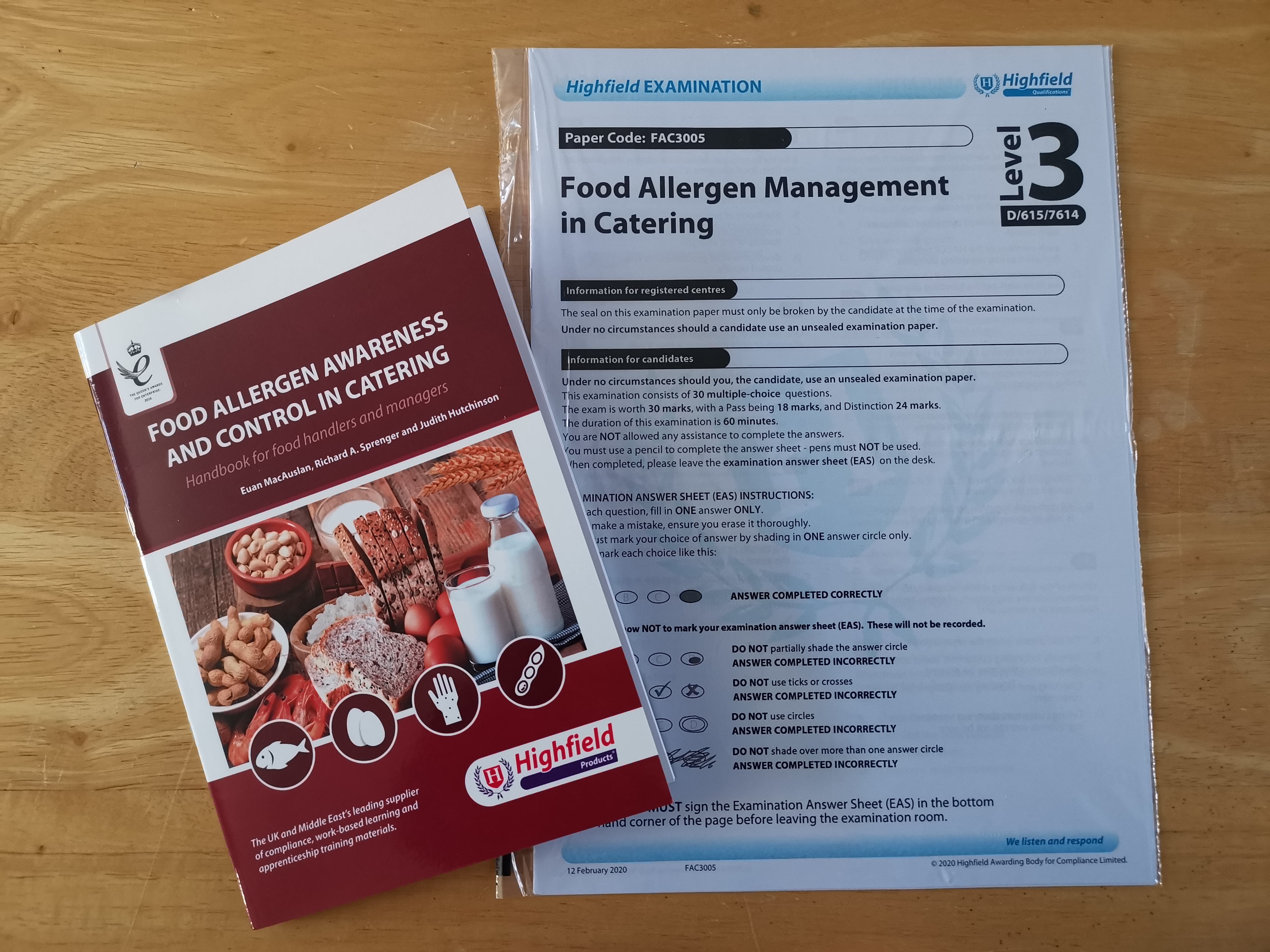 Level 3 Food Allergen Management (RQF)