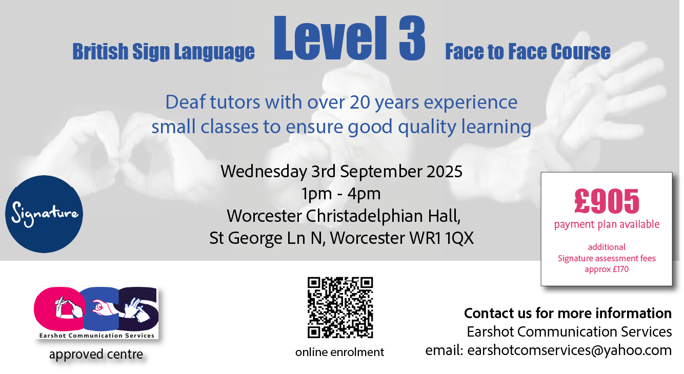 Signature Level 3 in British Sign Language Course 