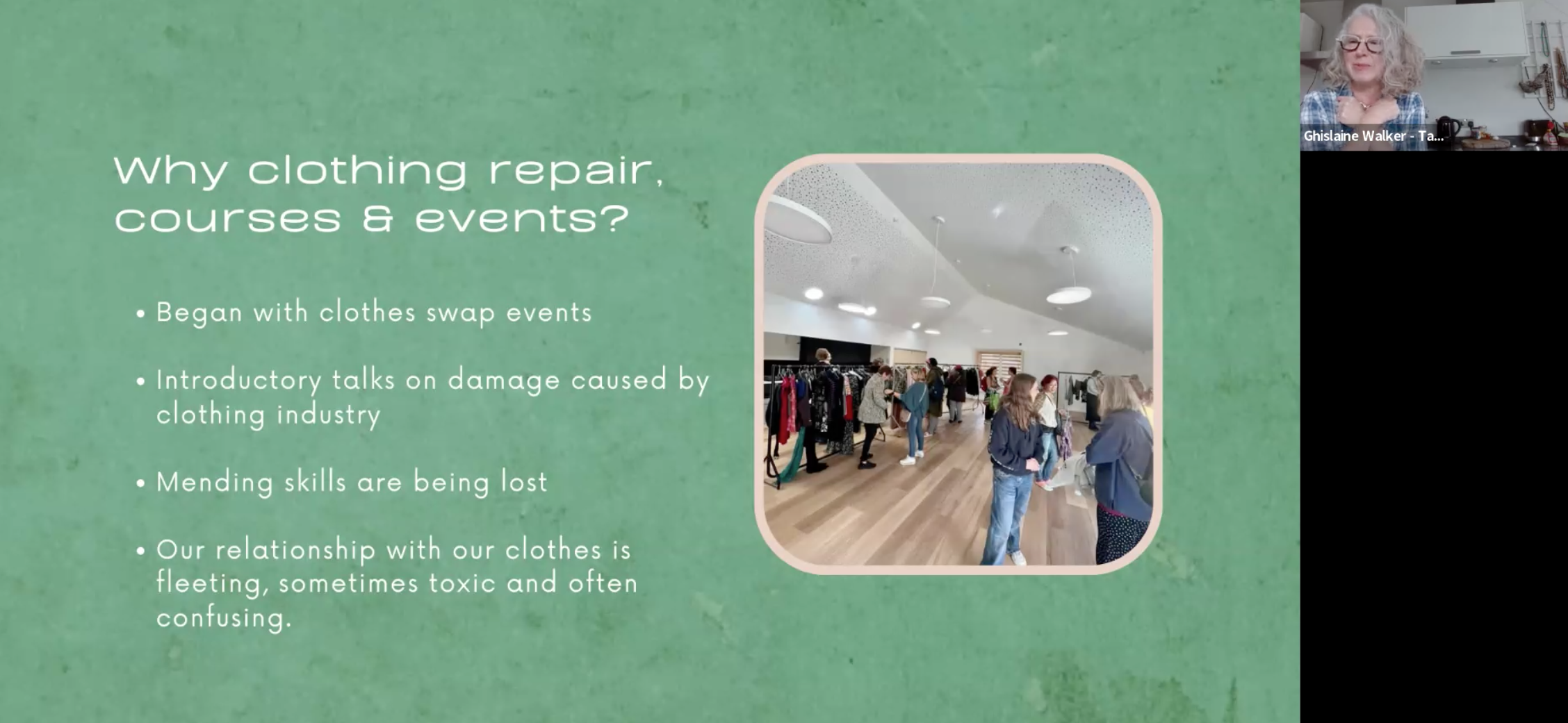Online Masterclass: How to run Sustainable Fashion events, courses and groups, with Ghislaine Walker