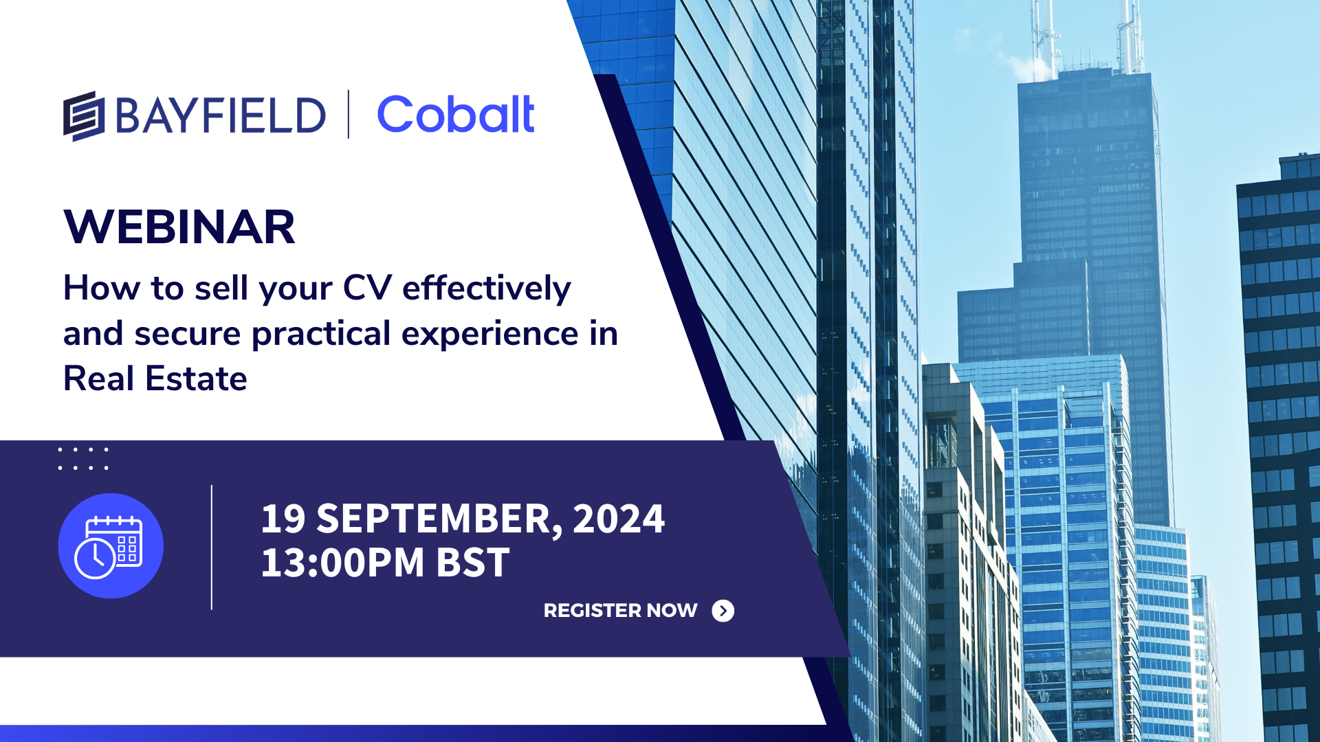 Free Webinar | How to sell your CV effectively and secure practical experience in Real Estate