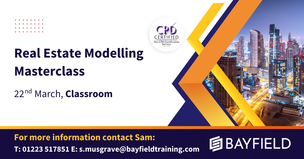 Real Estate Modelling Masterclass (Advanced Cash Flow Modelling)