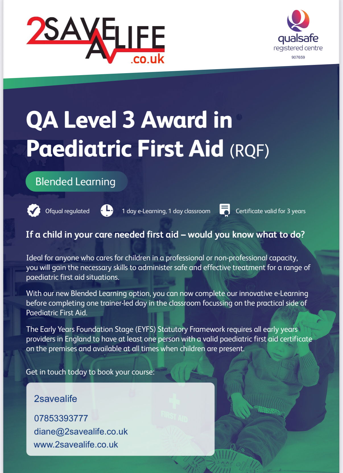 Level 3 Award in Paediatric First Aid (RQF)