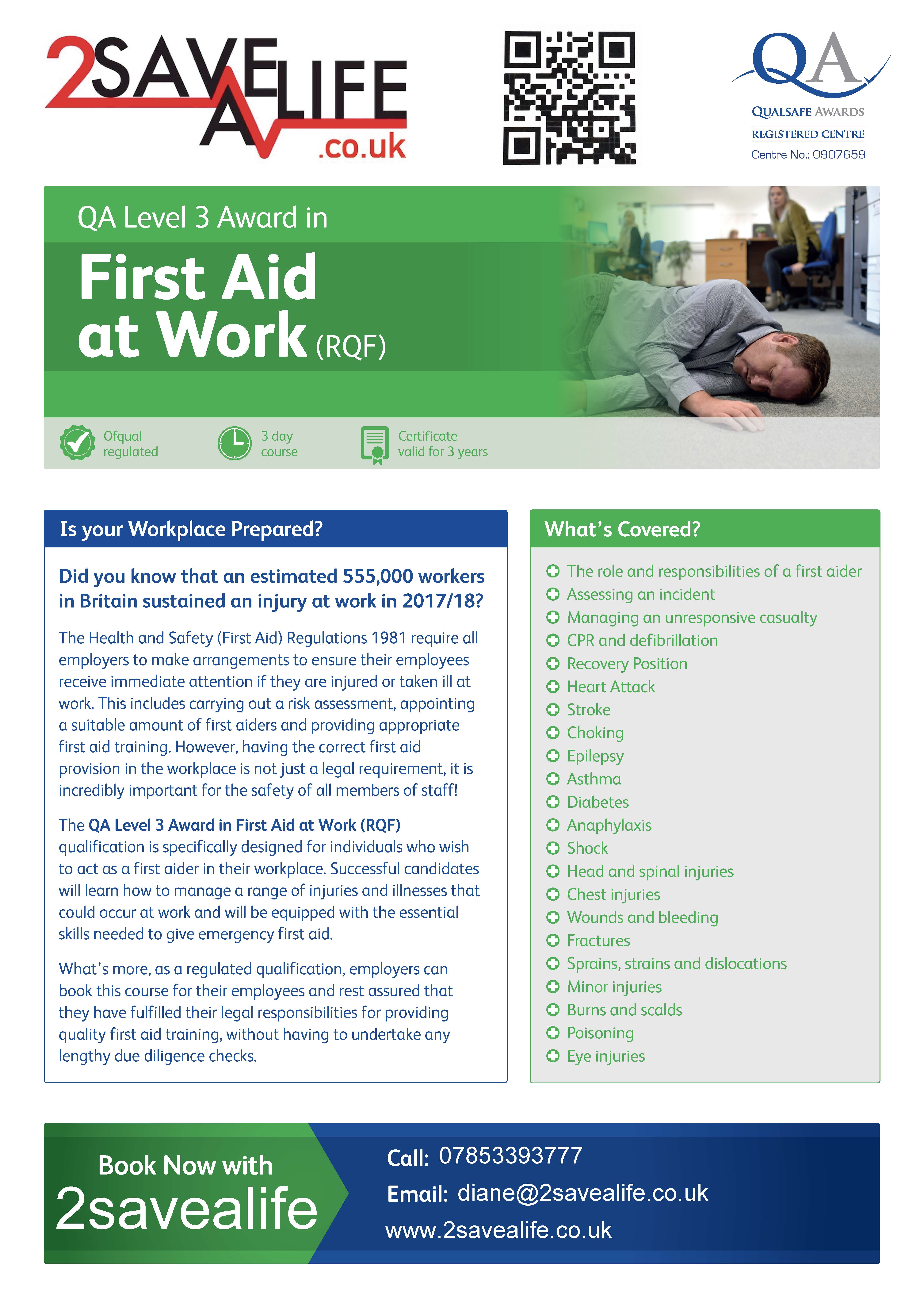 First Aid at Work - 3 day