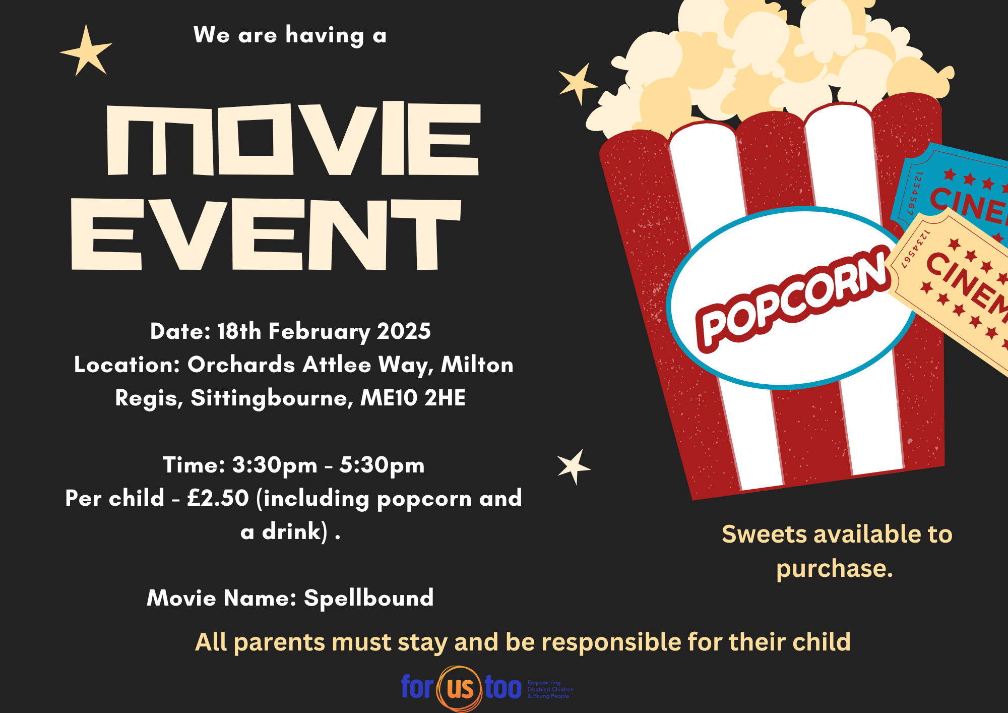 MOVIE EVENT 18TH FEBRUARY  THE ORCHARDS  3:30PM 