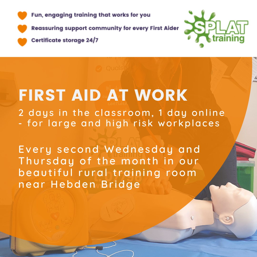 First Aid at Work Blended or Requal (3 day or 2 day)