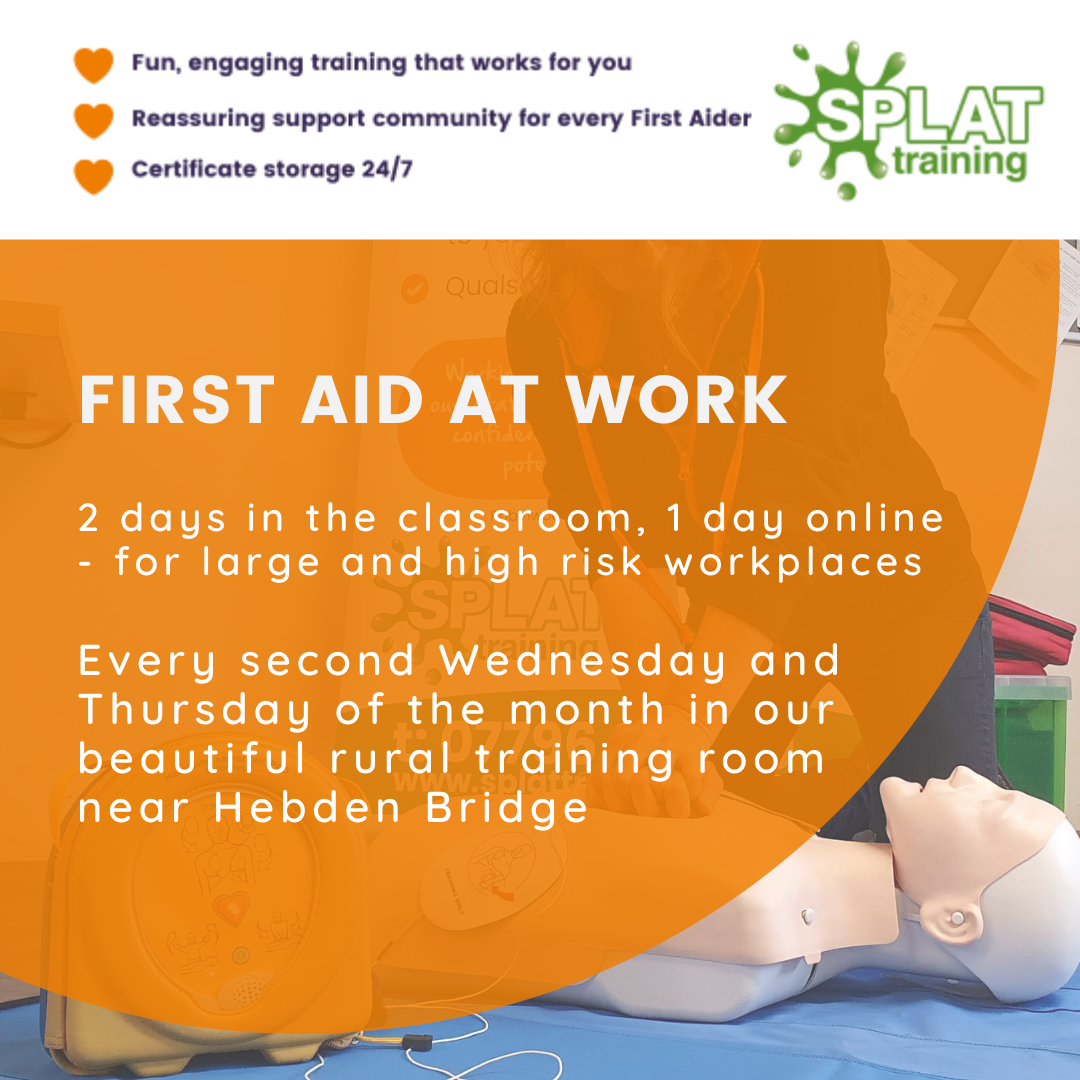 First Aid at Work Blended or Requal (3 day or 2 day)