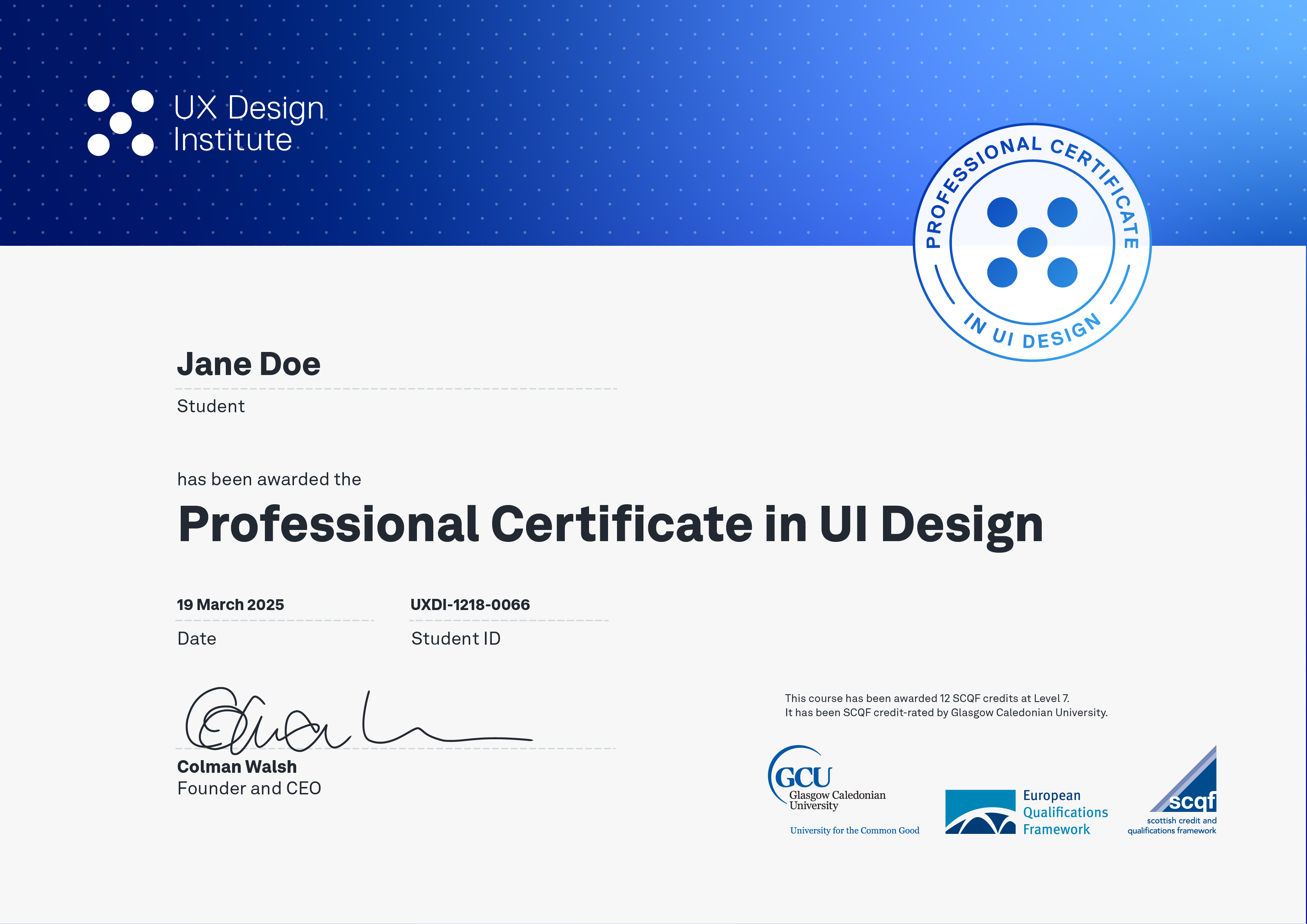 Professional Certificate in UI Design