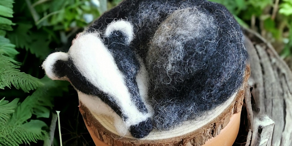 Needle Felt A Sleepy Badger