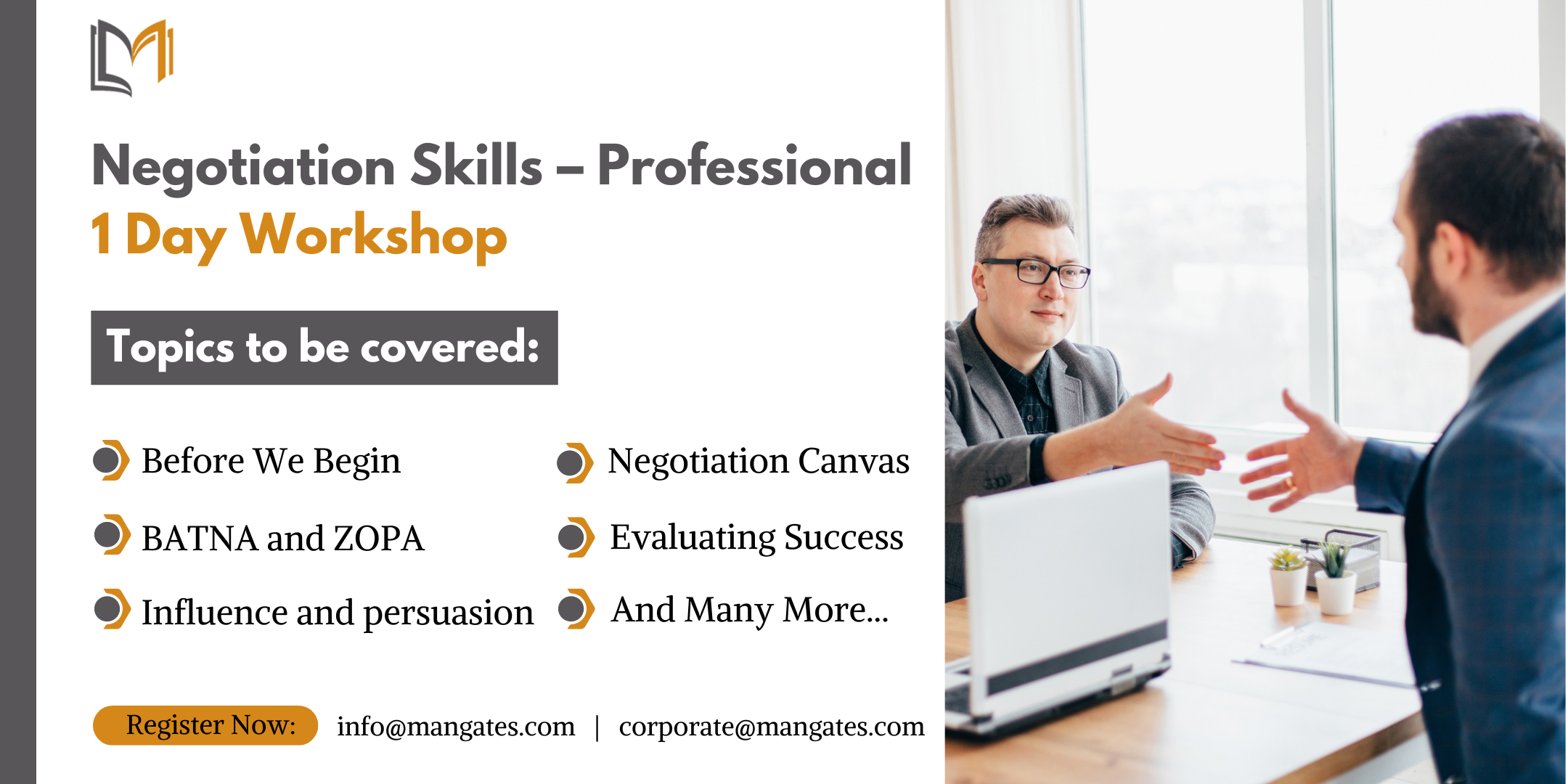 Negotiation Skills - Professional 1 Day Workshop in Manchester