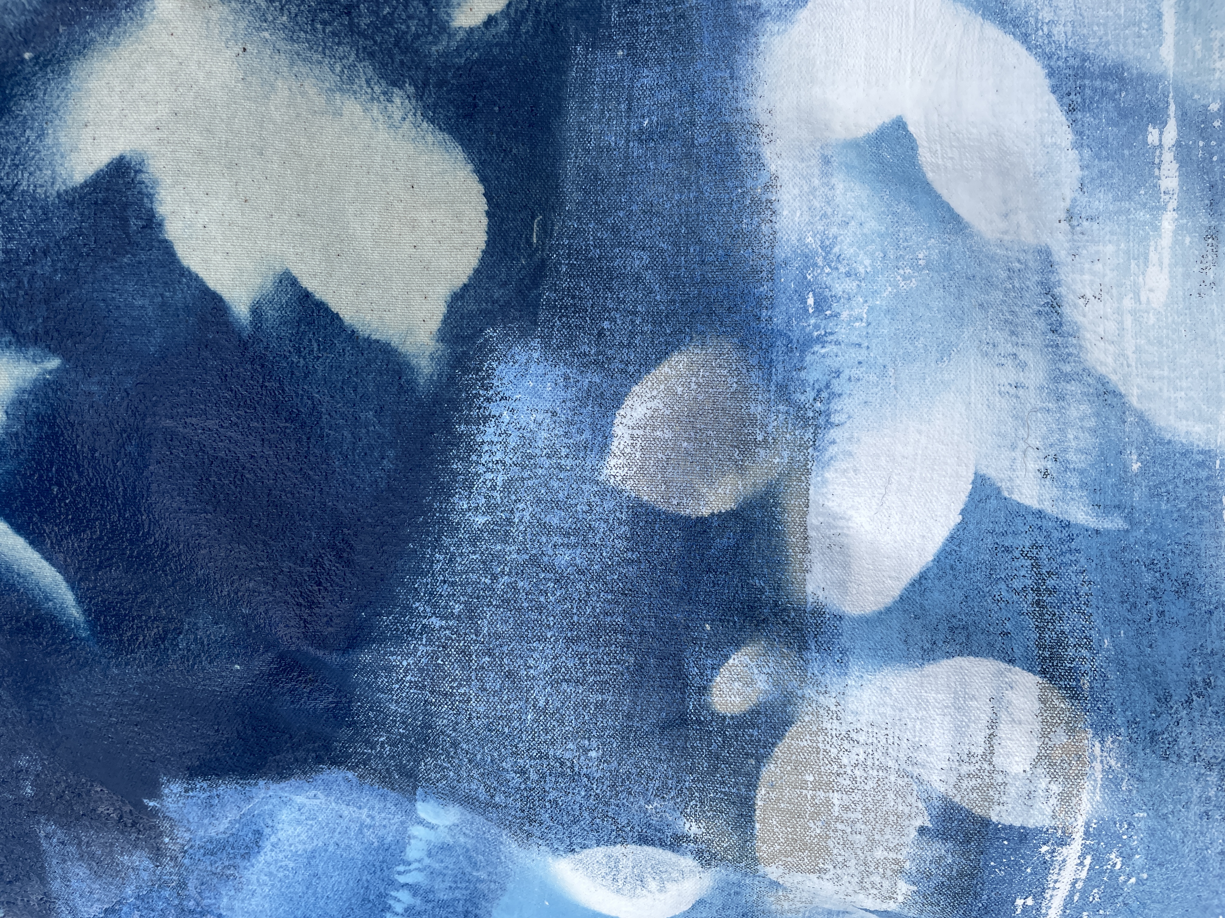 Artful Cyanotypes - Cyanotypes on fabric and playing with pattern