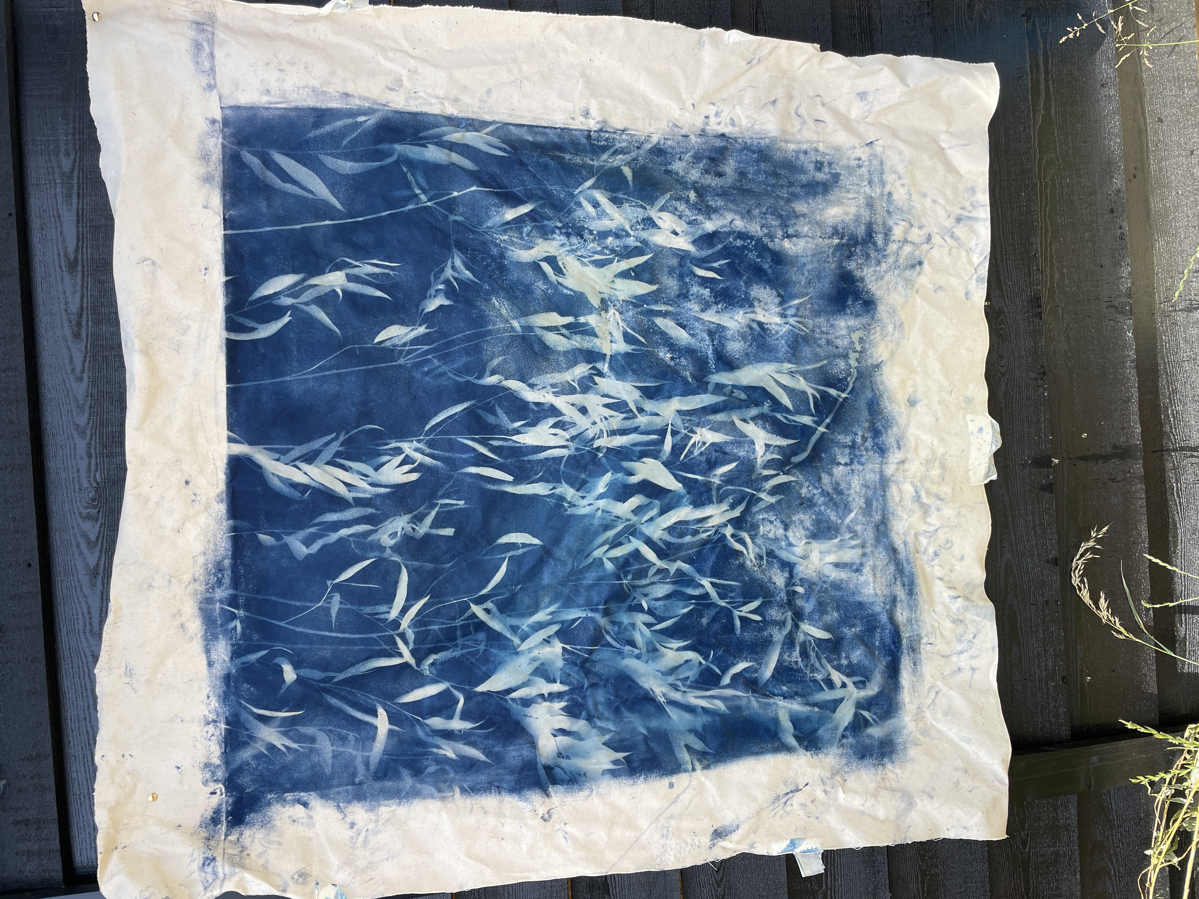 Artful Cyanotypes - Cyanotypes on fabric and playing with pattern