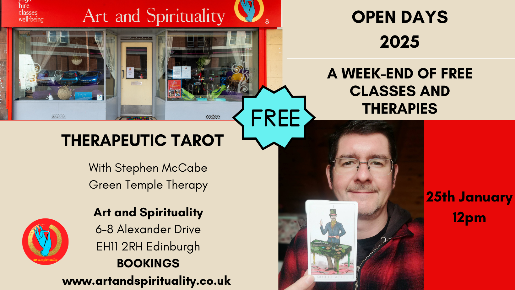 FREE OPEN DAYS: 25th Jan THERAPEUTIC TAROT