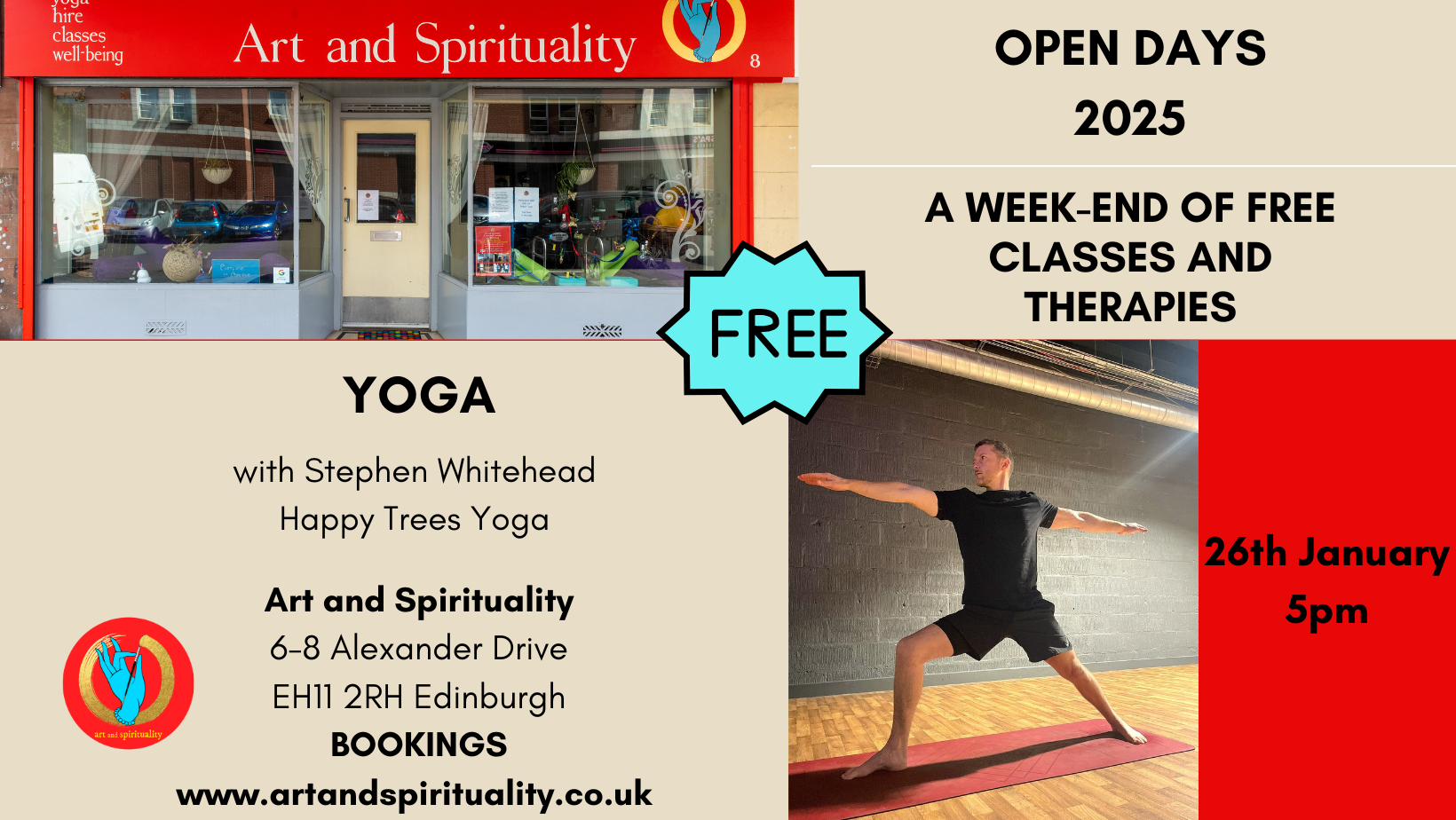 FREE OPEN DAYS: 26th Jan YOGA