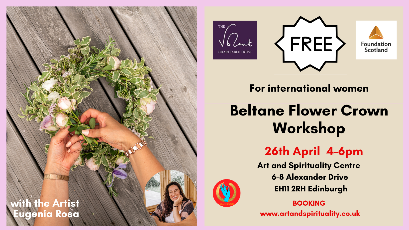 26th April FREE: BELTANE FLOWER CROWN WORKSHOP